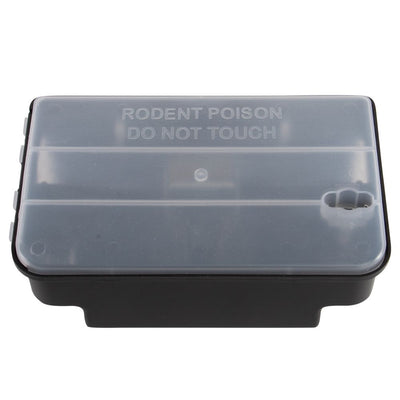 Side-åbnet tunneldepot mod Rotter, sort med transparent låg x19 (fælde medfølger ikke)