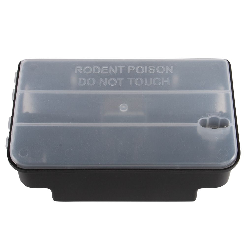 Side-åbnet tunneldepot mod Rotter, sort med transparent låg x19 (fælde medfølger ikke)