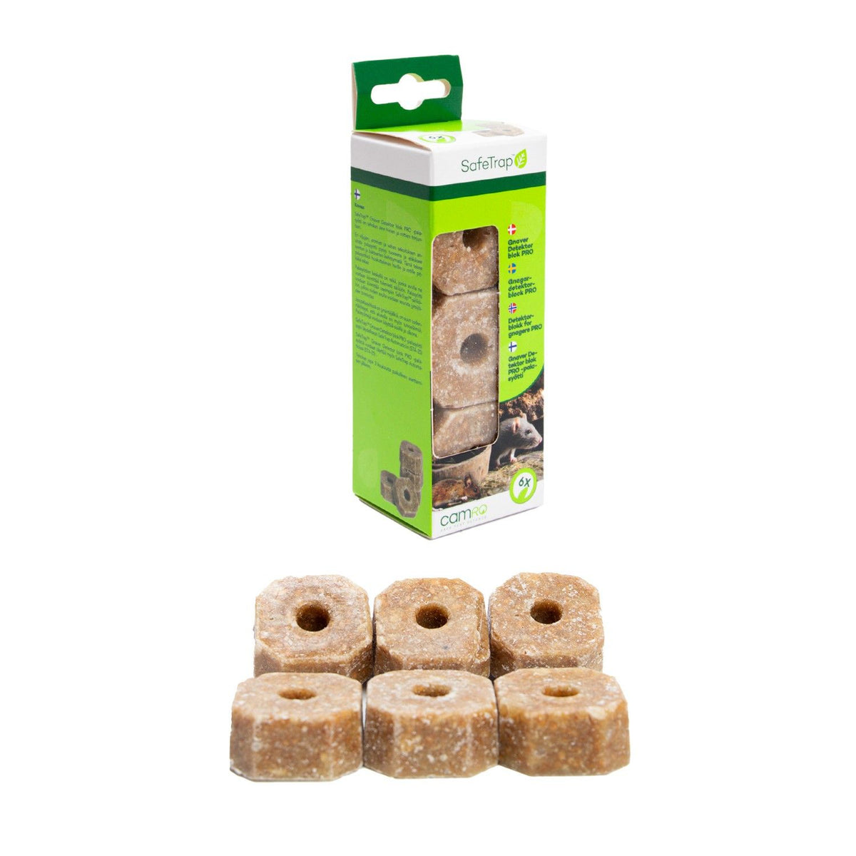 SafeTrap Gnaver Detektor blok PRO, 6 stk