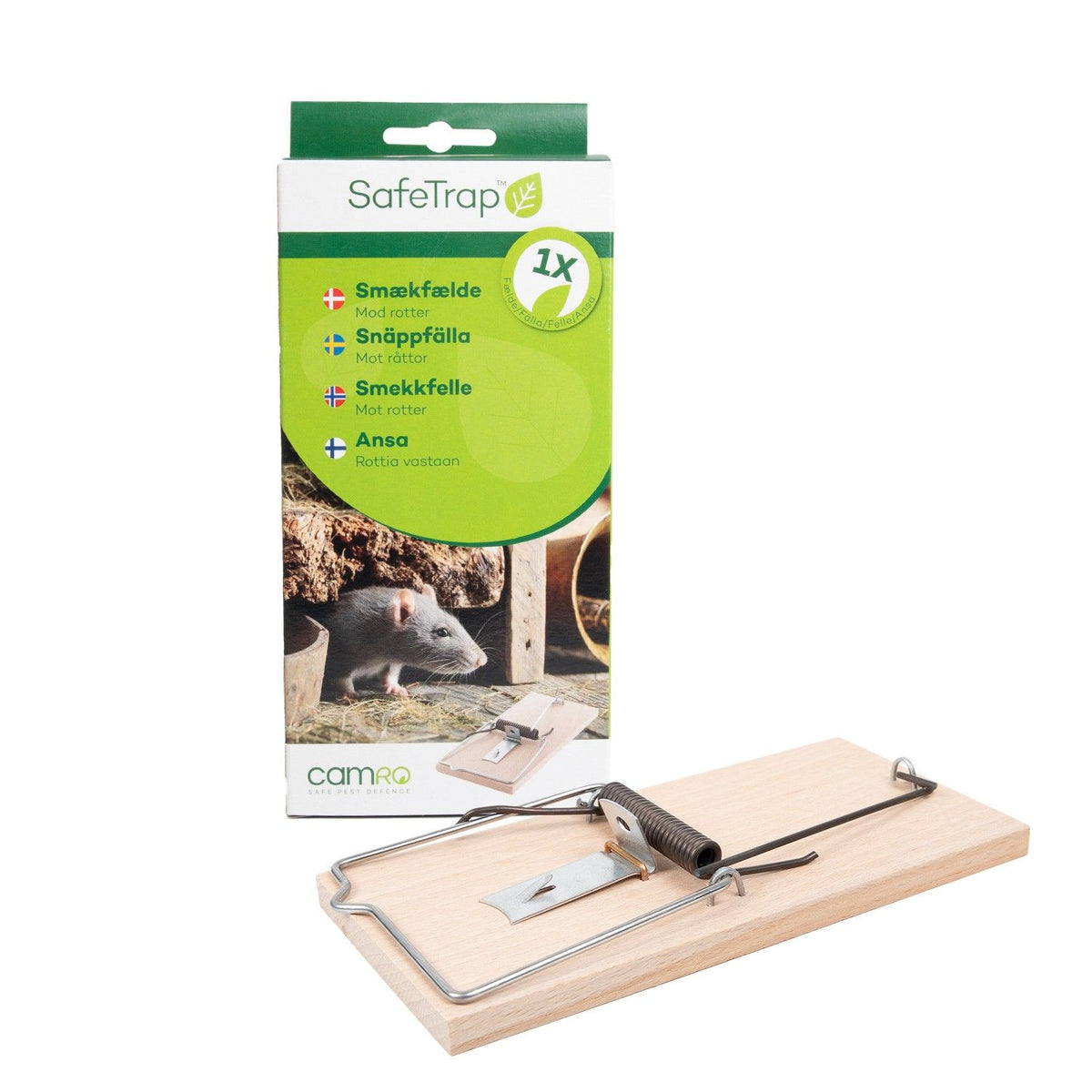 SafeTrap Rottefælde træ Mod Rotter, bøg