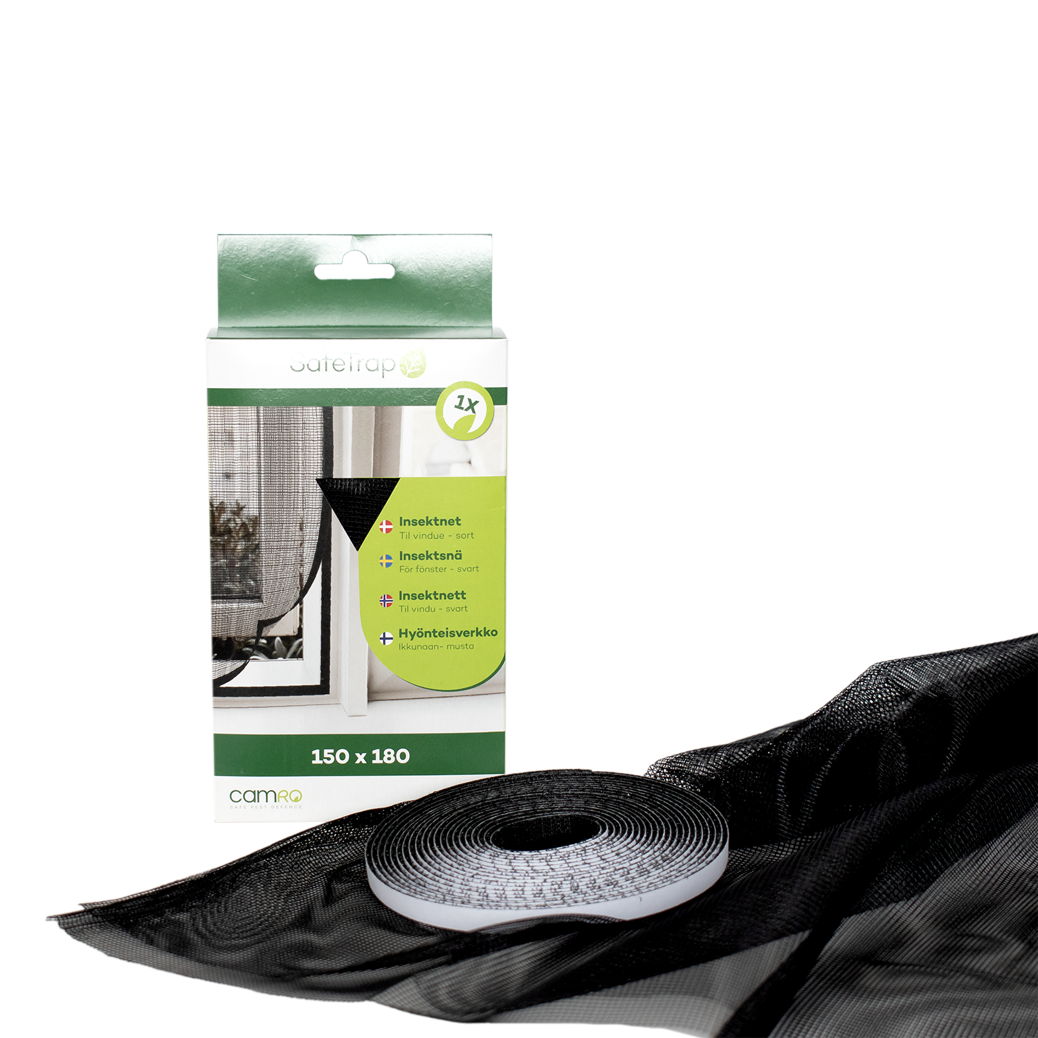 SafeTrap Insektnet til Vinduer 180*150 cm x1 (kasse a 6 stk.)