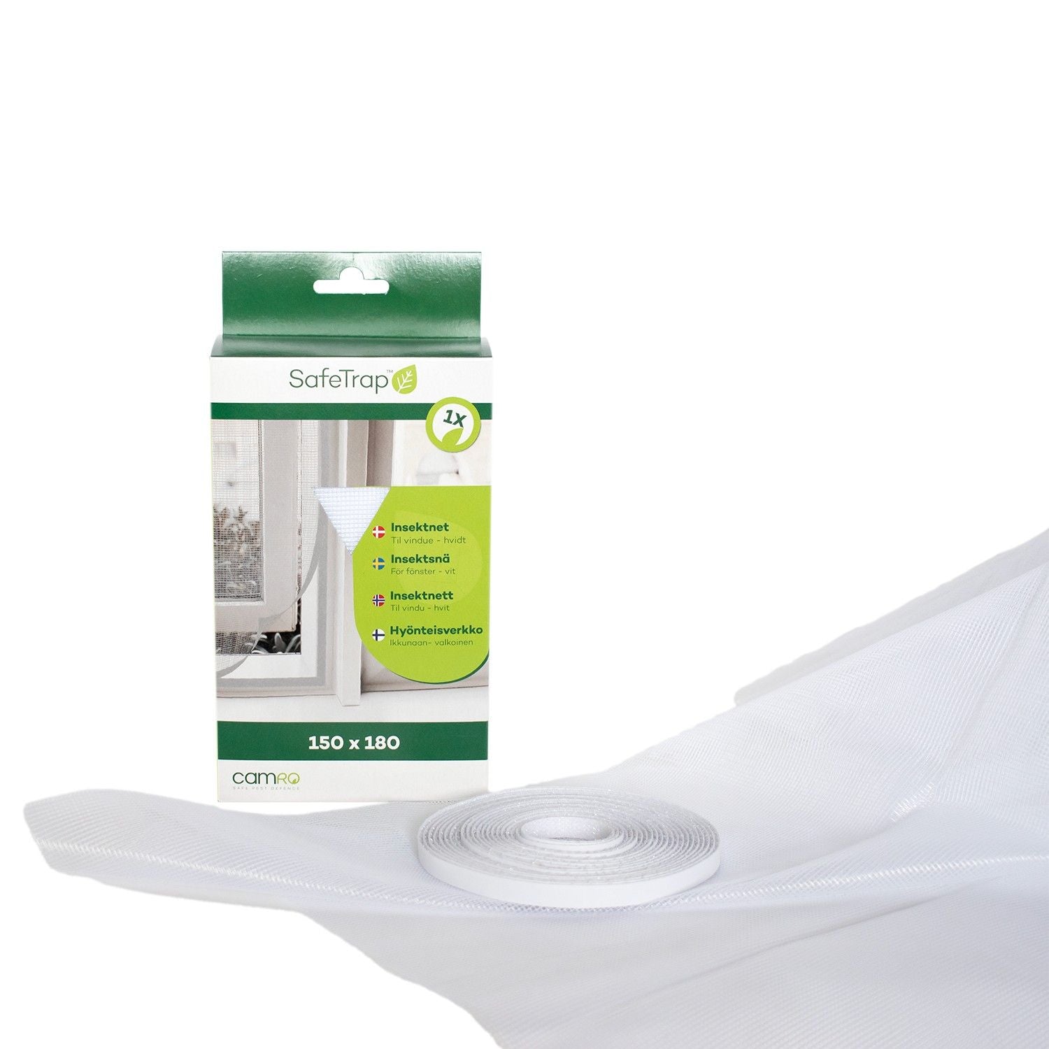 SafeTrap Insektnet til vindue, 180x150, hvid