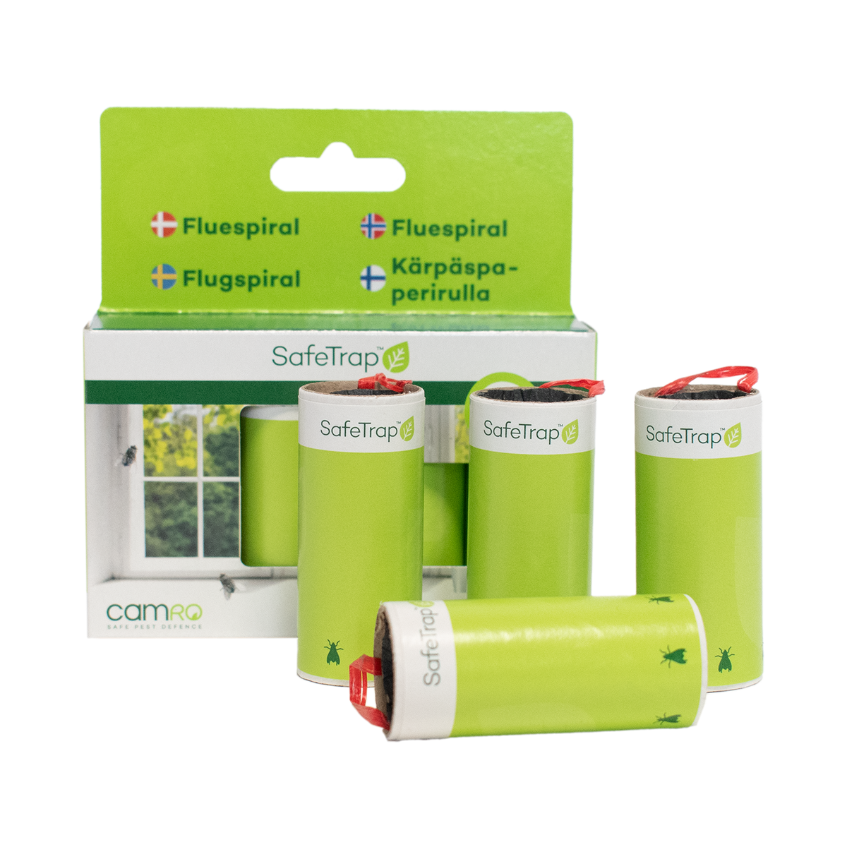 SafeTrap Fluespiral Mod fluer x4 (Kasse a 12 stk.)