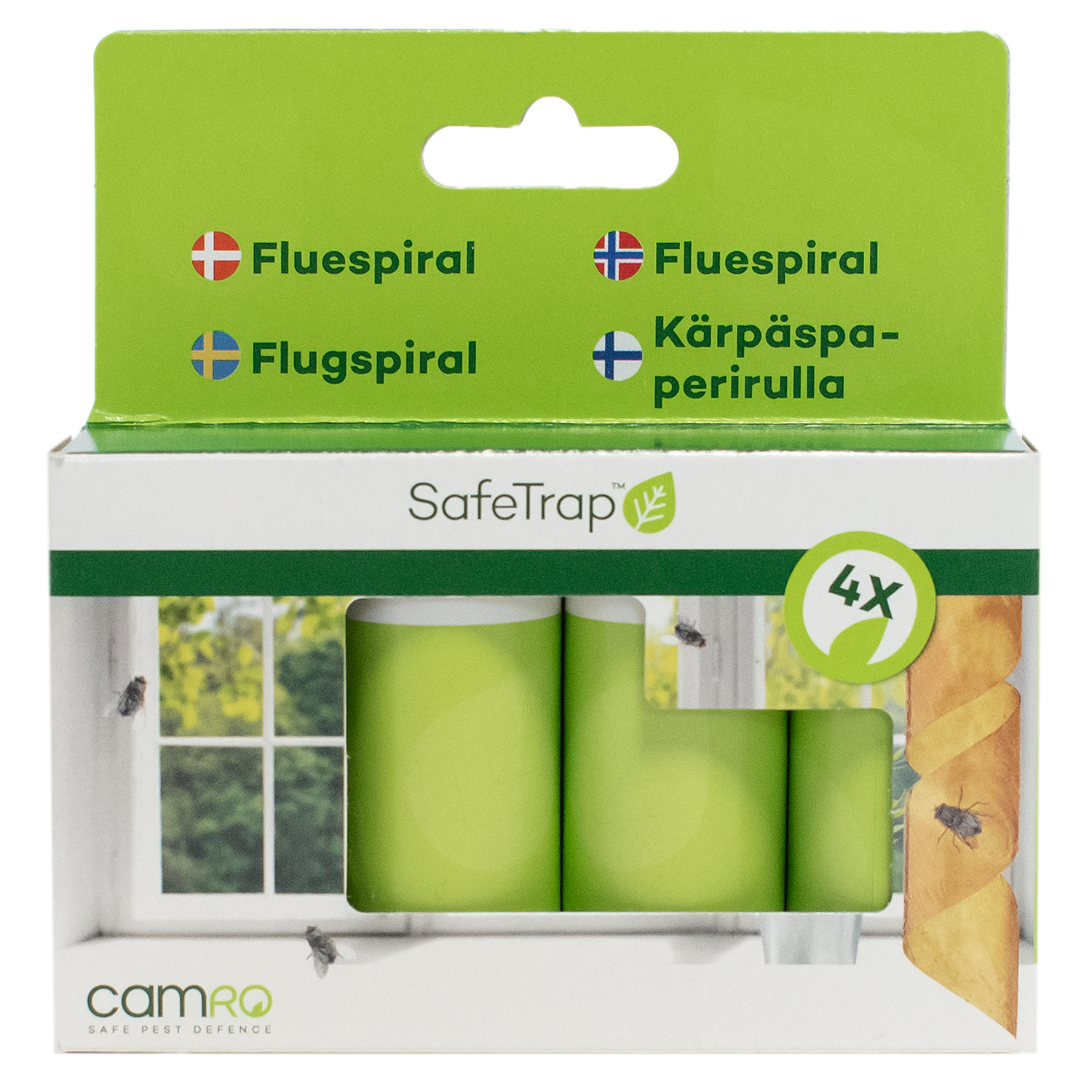 SafeTrap Fluespiral Mod Fluer (x4)