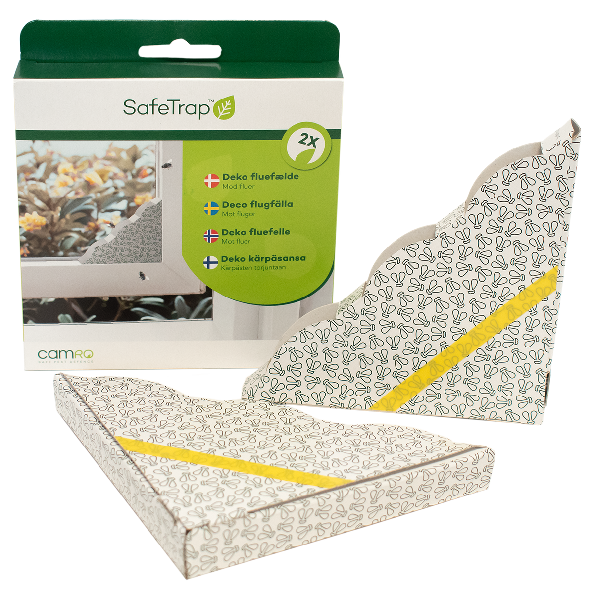 SafeTrap Deko fluefælde til Vindue Mod Fluer (x2)