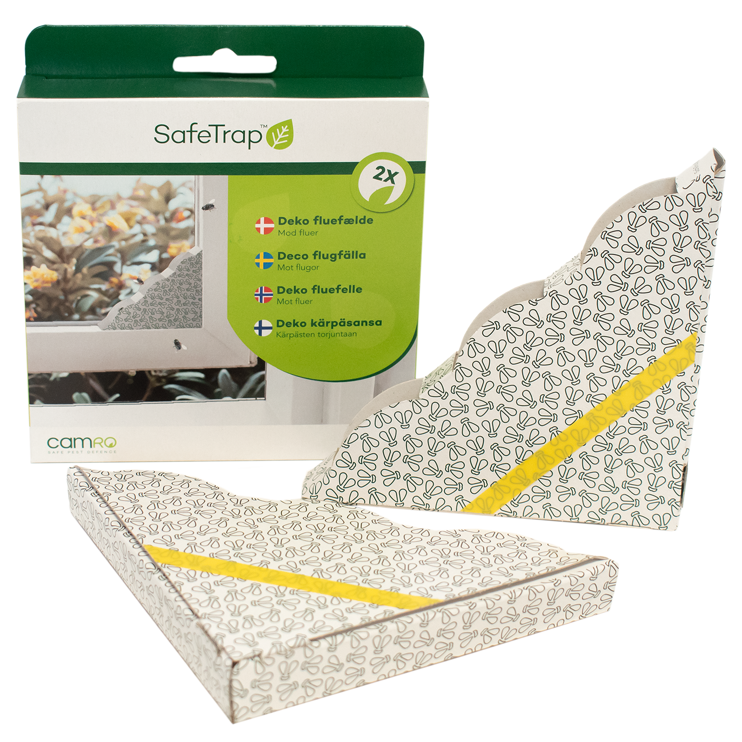 SafeTrap Deko fluefælde til Vindue Mod Fluer (x2)