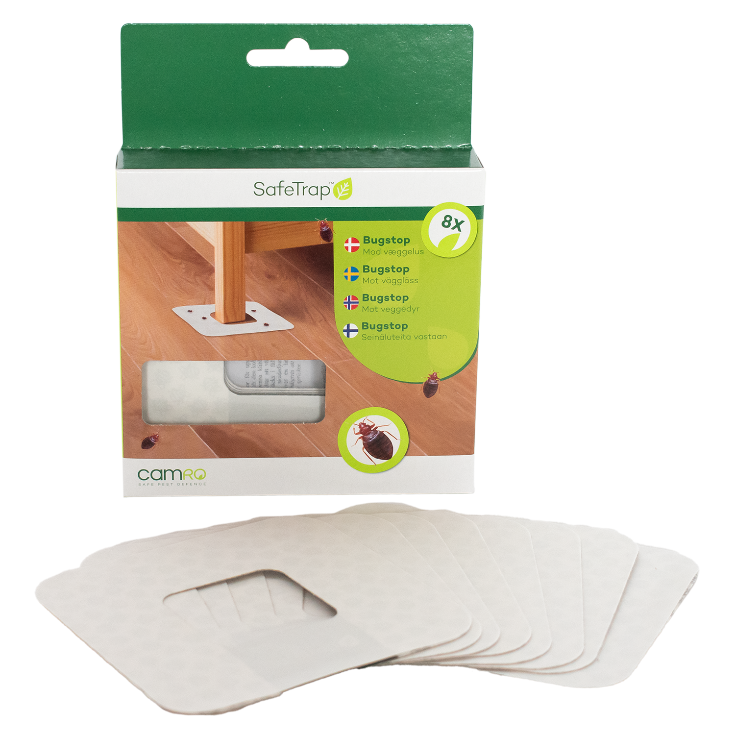 SafeTrap BugStop detektionsfælde Mod Væggelus (x8)